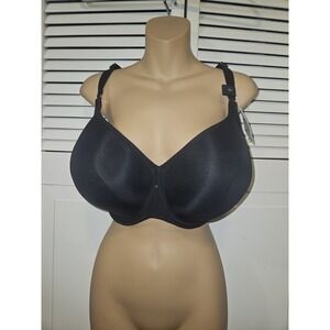 CURVY COUTURE BLACK TULIP SMOOTH CONVERTIBLE T-SHIRT BRA SIZE US 42G